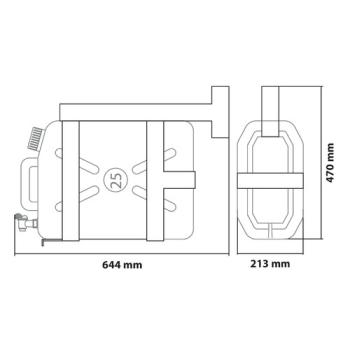 Preview: Rahmen aus verzinktem Stahl für Kanister