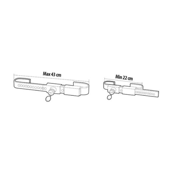 Zanna 1, Schloss für hintere Tür aus verchromtem Stahl